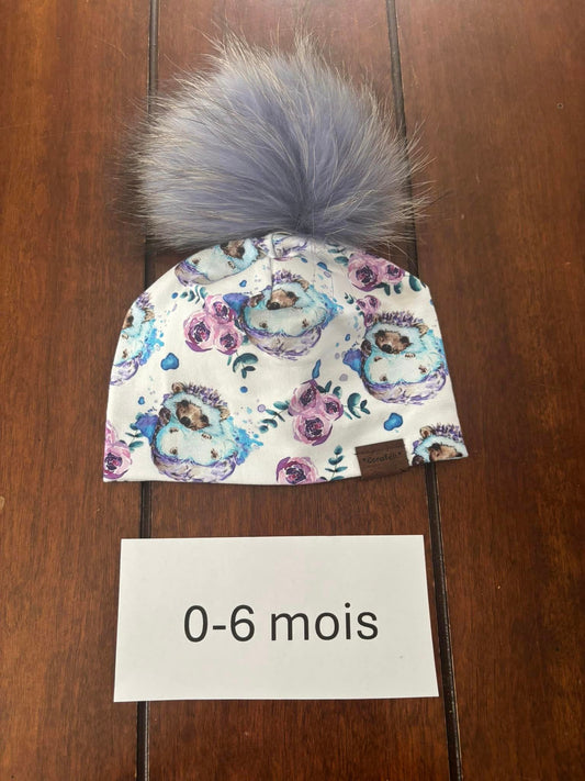 Tuque coton 0-6 mois