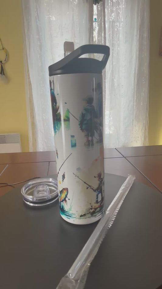 Bouteille stainless - pèche papa